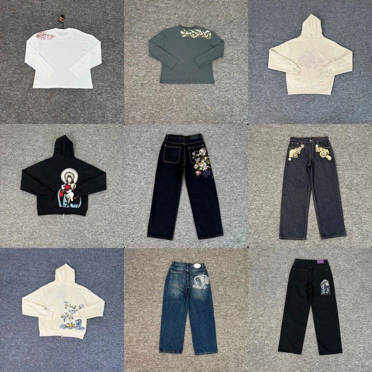 Derschutze Embroidered Sweatshirts and Jeans Litbuy streetwear find product image