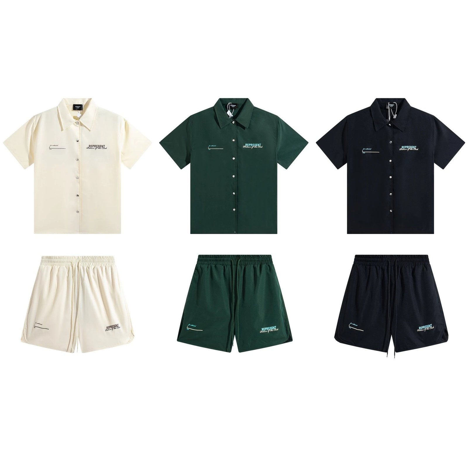 Represent Short Sleeve Shirt and Shorts Set Litbuy pants find product image