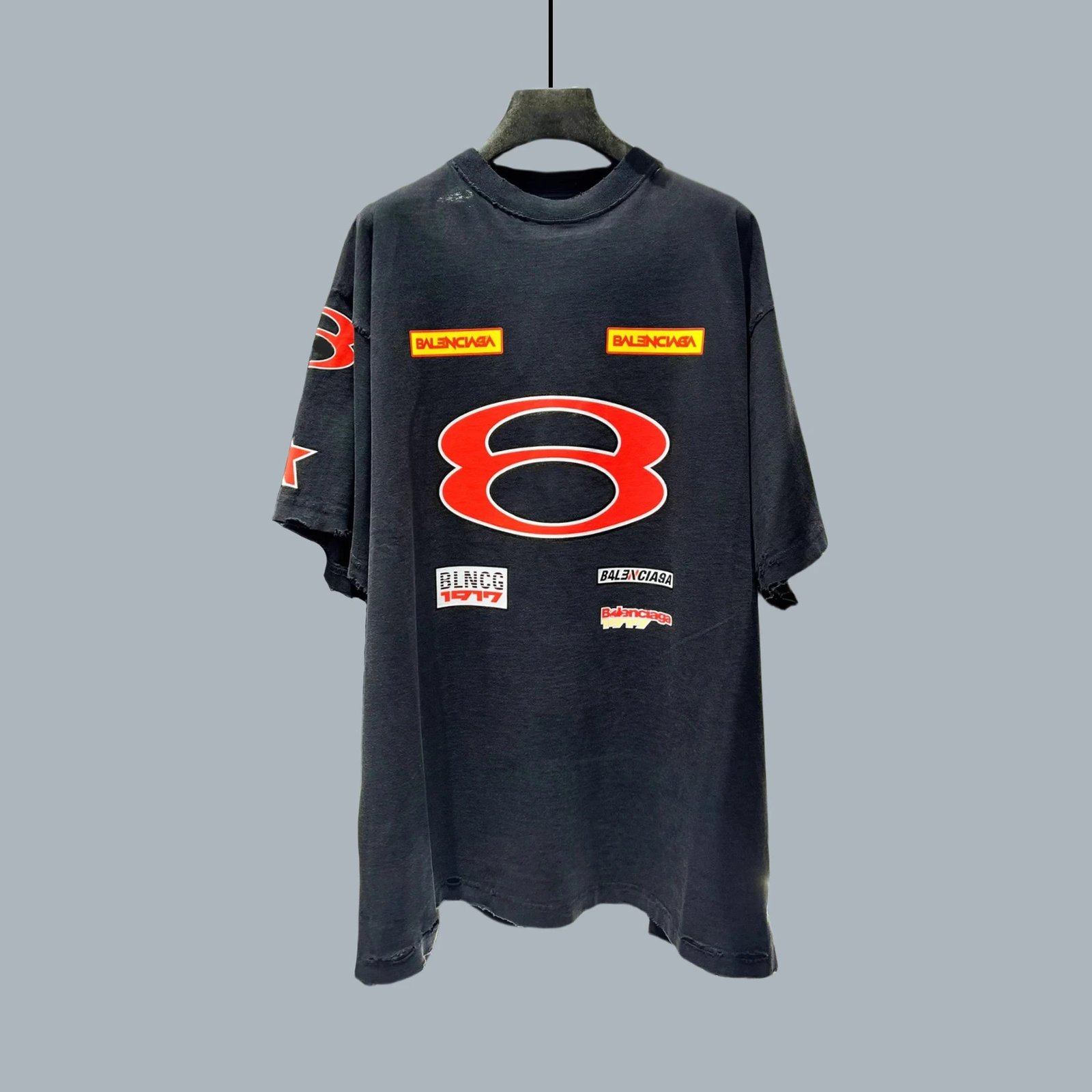 Balenciaga Racing Number 8 T-Shirt Litbuy T-shirt find product image